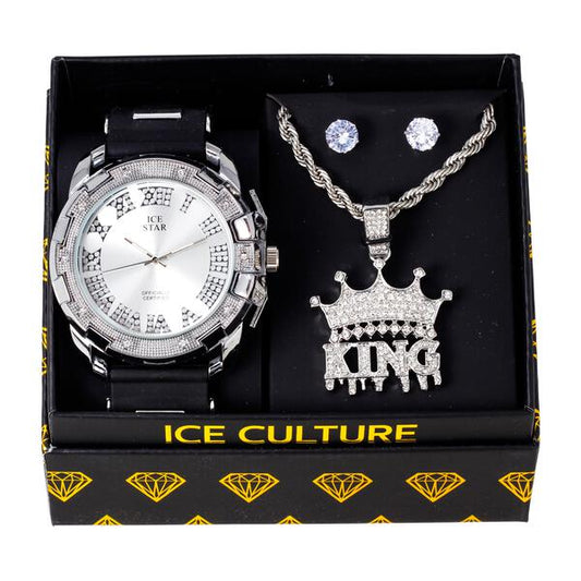 Watch and Necklace with Earrings Gift Set - W1K-159