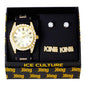 Watch and 2on King Dangling Earring Gift Set - MSE-110
