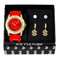 Watch and 2on Money Dangling Earring Gift Set - MSE-124