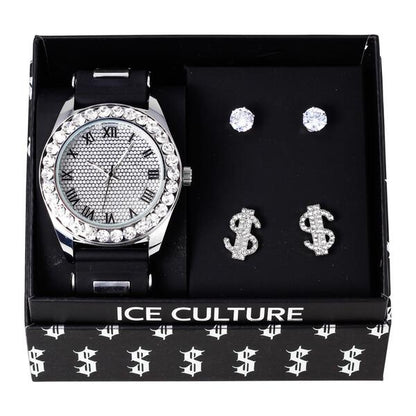 Watch and 2on Money Earring Gift Set - MSE-109