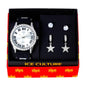 Watch and 2on Star Dangling Earring Gift Set - MSE-123