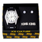 Watch and 2on King Dangling Earring Gift Set - MSE-110
