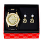 Watch and Basketball Pave Dangling Earring Gift Set - MSE-116