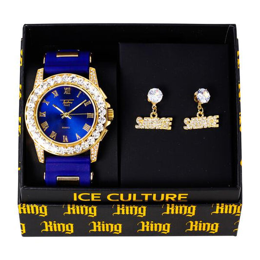 Watch and Savage Dangling Earring Gift Set - MSE-121