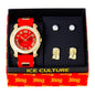 Watch and 2on Stud and Jesus Earring Gift Set - MSE-105