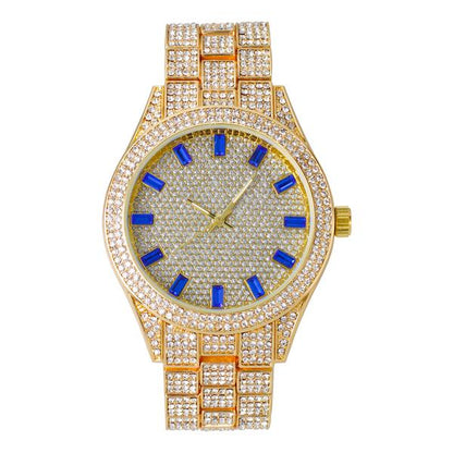 Urban Iced Out 44mm Metal Band Watch - 9120F-MB