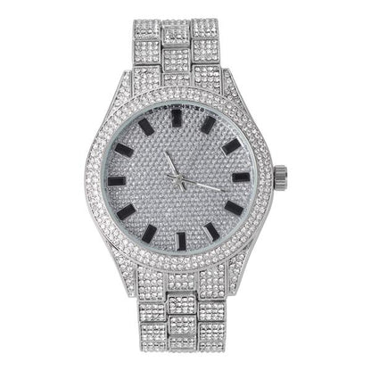 Urban Iced Out 44mm Metal Band Watch - 9120F-MB