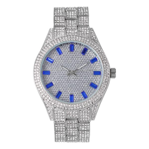Urban Iced Out 44mm Metal Band Watch - 9120F-MB