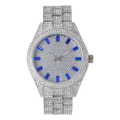Urban Iced Out 44mm Metal Band Watch - 9120F-MB