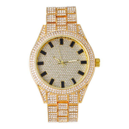 Urban Iced Out 44mm Metal Band Watch - 9120F-MB
