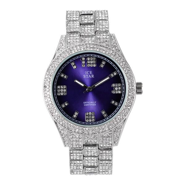 Urban Iced Out 44mm Metal Band Watch - 9120B-MB