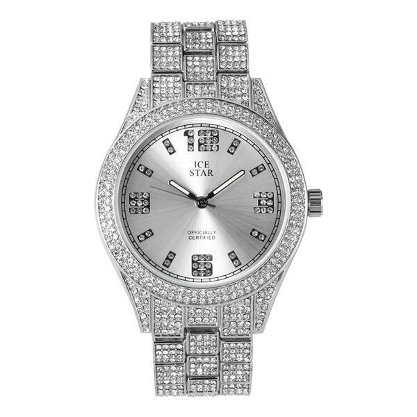 Urban Iced Out 44mm Metal Band Watch - 9120B-MB