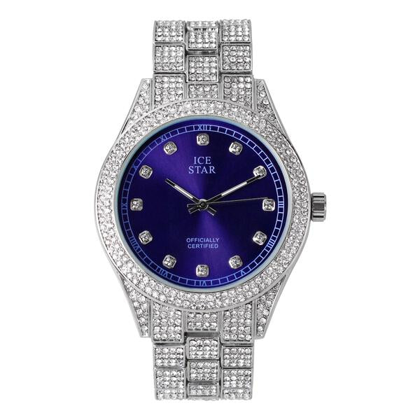 Urban Iced Out 44mm Metal Band Watch - 9120-MB