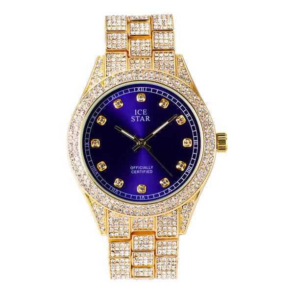 Urban Iced Out 44mm Metal Band Watch - 9120-MB