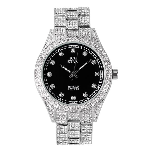 Urban Iced Out 44mm Metal Band Watch - 9120-MB