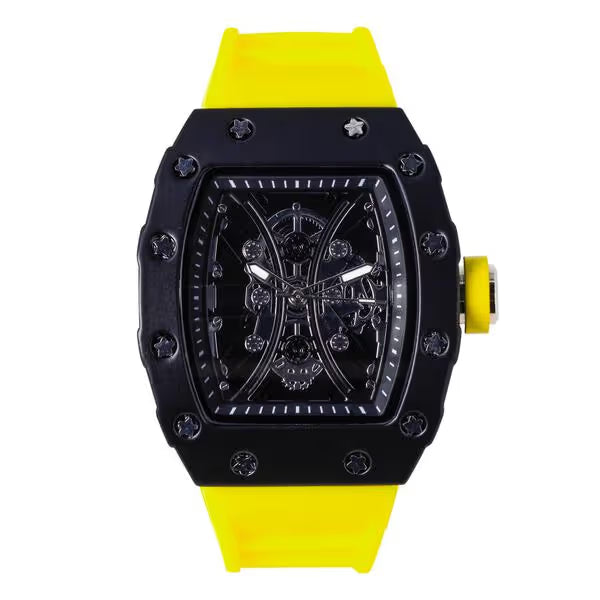 Iced Out 42.5mm Tonneau Watch - 9686-SB