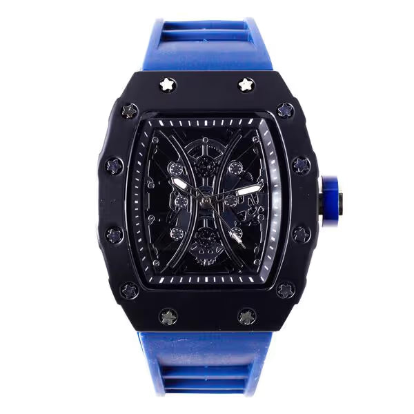 Iced Out 42.5mm Tonneau Watch - 9686-SB