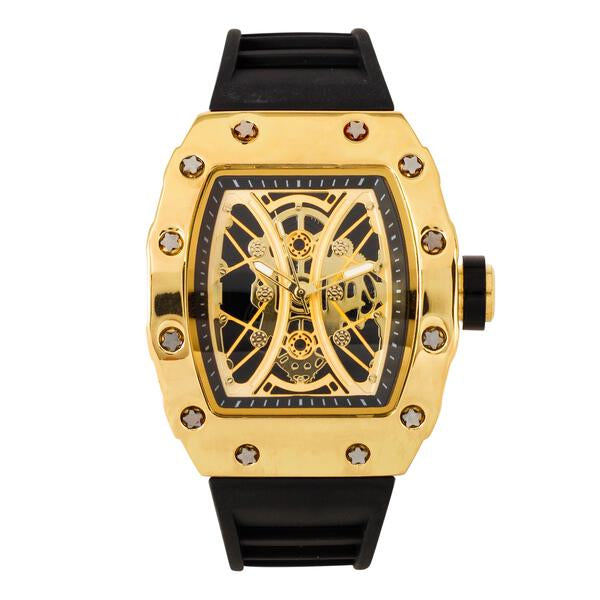 Iced Out 42.5mm Tonneau Watch - 9686-SB