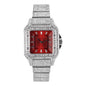 Ladies Iced-Out 34mm Metal Band Watch - 9204-MB