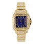 Ladies Iced-Out 34mm Metal Band Watch - 9204-MB