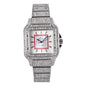 Ladies Iced-Out 34mm Metal Band Watch - 9204-MB