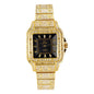 Ladies Iced-Out 34mm Metal Band Watch - 9204-MB