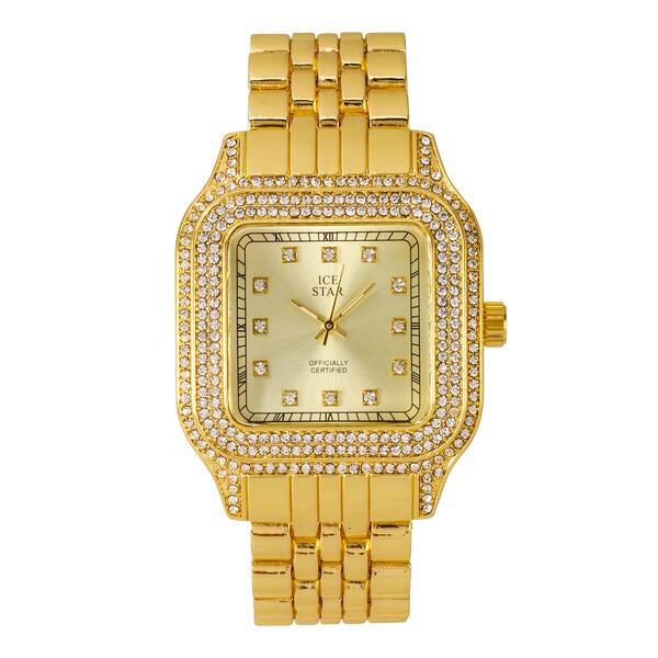 Urban Iced Out 40mm Metal Band Watch - 9196-MB