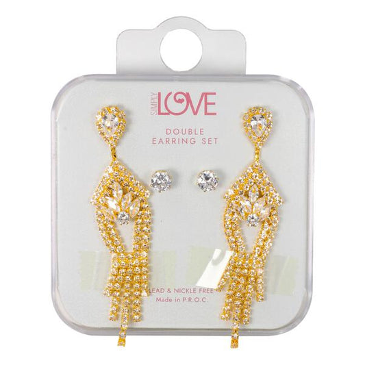 Ladies Chandelier Earring and Studs - DE122-DE222