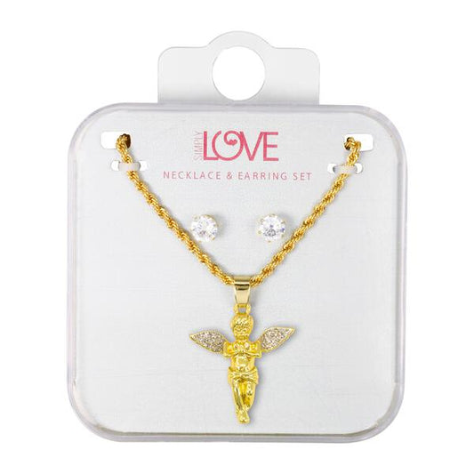 Ladies Angel Necklace with Earrings Set - DD-HC-261