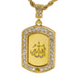 Iced Medium Islamic Pendant with 4mm Rope Chain 24" - HC-2037*