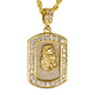 Iced Medium Jesus Pendant with 4mm Rope Chain 24" - HC-3156*
