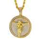 Iced Large Angel Pendant with 8mm Rope Chain 24" - HC-504**