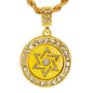 Iced Medium Star Pendant with 4mm Rope Chain 24" - HC-2029*