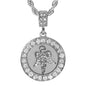 Iced Medium Angel Pendant with 4mm Rope Chain 24" - HC-3004*