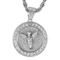 Iced Large Angel Pendant with 8mm Rope Chain 24" - HC-4011**