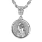 Iced Medium Praying Hands Pendant with 4mm Rope Chain 24" - HC-2016*