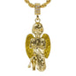 Iced Medium Angel Pendant with 4mm Rope Chain 24" - HC-7006*