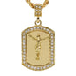 Iced Medium Jesus Pendant with 4mm Rope Chain 24" - HC-3057*