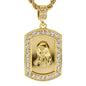 Iced Medium Jesus Pendant with 4mm Rope Chain 24" - HC-3059*