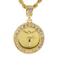 Iced Medium Jesus Pendant with 4mm Rope Chain 24" - HC-3007*