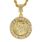 Iced Medium Jesus Pendant with 4mm Rope Chain 24" - HC-3001*