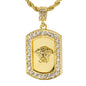 Iced Medium Pendant with 4mm Rope Chain 24" - HC-3053*