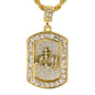 Iced Medium Islamic Pendant with 4mm Rope Chain 24" - HC-3155*