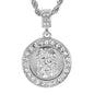 Iced Medium Jesus Pendant with 4mm Rope Chain 24" - HC-3001*