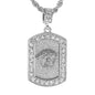 Iced Medium Pendant with 4mm Rope Chain 24" - HC-3153*
