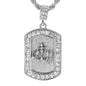 Iced Medium Islamic Pendant with 4mm Rope Chain 24" - HC-3155*