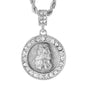 Iced Medium Jesus Pendant with 4mm Rope Chain 24" - HC-3105*