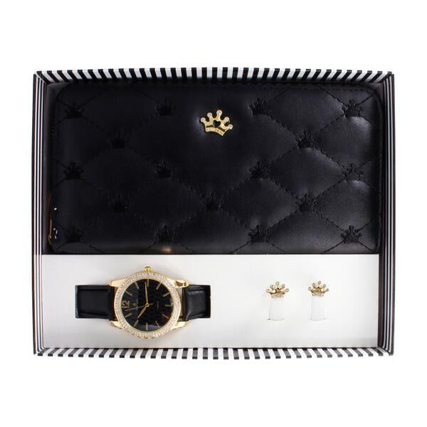 Ladies Matching Leather Watch and Wallet Set - LWS-103