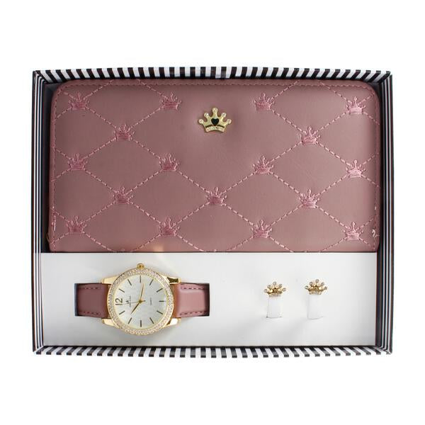 Ladies Matching Leather Watch and Wallet Set - LWS-103
