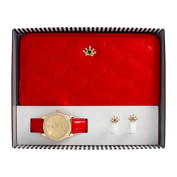 Ladies Matching Leather Watch and Wallet Set - LWS-103